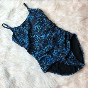 Women’s One piece Speedo Blue Shirred Front